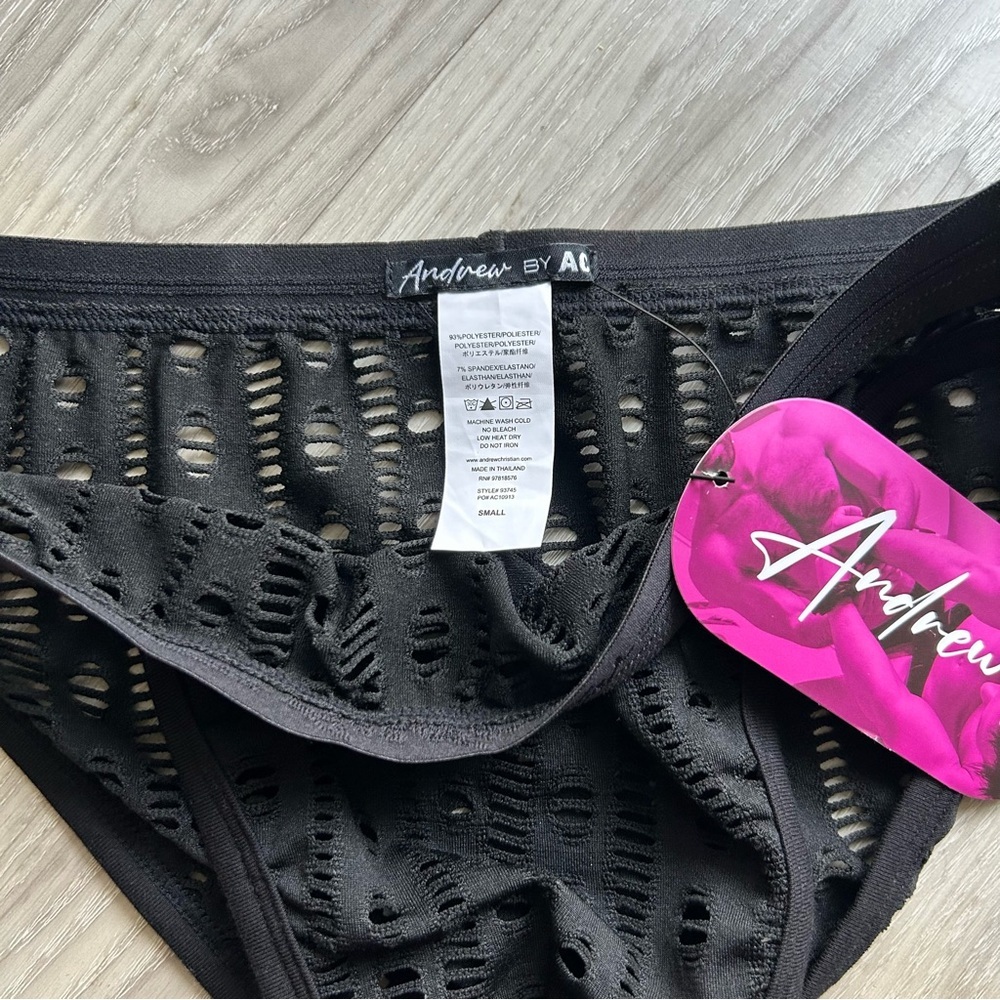 Andrew Christian | Capsule Mesh Lace Brief in Black - Picture 5 of 15